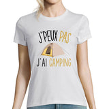 T-shirt femme Je peux pas j'ai camping - Planetee