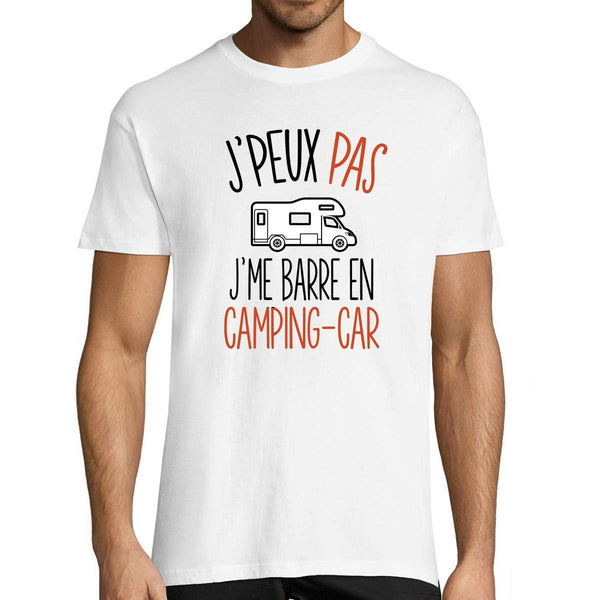 T-shirt homme Je peux pas j'me barre en camping car - Planetee