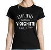 T-shirt femme Violoniste La Meilleure de France - Planetee