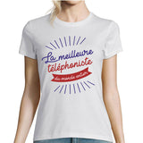 T-shirt femme Téléphoniste La Meilleure du Monde - Planetee