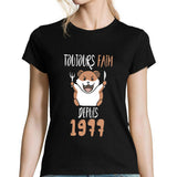 T-shirt femme Anniversaire 1977 Toujours Faim - Planetee