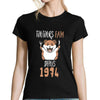 T-shirt femme Anniversaire 1974 Toujours Faim - Planetee