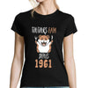 T-shirt femme Anniversaire 1961 Toujours Faim - Planetee