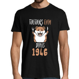 T-shirt homme Anniversaire 1946 Toujours Faim - Planetee