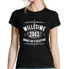 T-shirt femme Anniversaire Millésime 2003 Grand Cru - Planetee