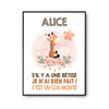 Affiche Alice Cou Monté Girafe - Planetee