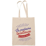 Sac Tote Bag Toiletteuse Femme Meilleure du Monde beige - Planetee