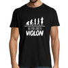 T-shirt Homme Violon Évolution - Planetee