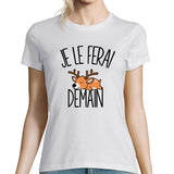 T-shirt Femme Chevreuil | Je le ferai demain - Planetee
