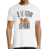 T-shirt Homme Chevreuil | Je le ferai demain - Planetee