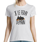 T-shirt Femme Doberman | Je le ferai demain - Planetee