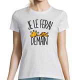 T-shirt Femme Girafe | Je le ferai demain - Planetee