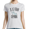 T-shirt Femme Lapin | Je le ferai demain - Planetee
