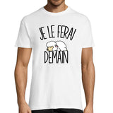 T-shirt Homme Mouton | Je le ferai demain - Planetee