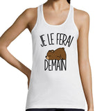 Débardeur Ours Blanc | Je le ferai demain - Planetee