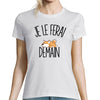 T-shirt Femme Shiba Inu | Je le ferai demain - Planetee