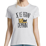 T-shirt Femme Yorkshire | Je le ferai demain - Planetee