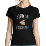 T-shirt femme J'peux pas j'dois peindre - Planetee