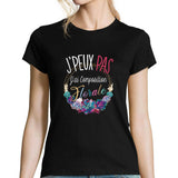 T-shirt femme J'peux pas j'ai composition florale - Planetee