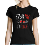 T-shirt femme J'peux pas j'ai coinche - Planetee