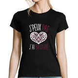 T-shirt femme J'peux pas j'ai broderie - Planetee