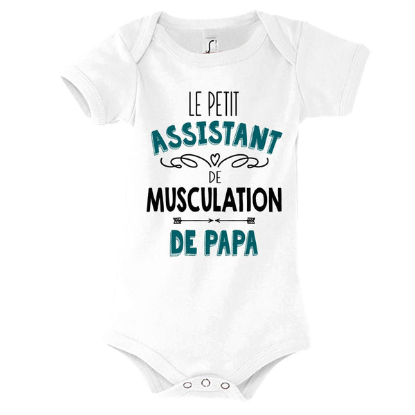 Body bébé Le Petit Assistant de Musculation de Papa - Planetee