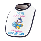 Bavoir Bêtises avec Tata Licorne Avion - Planetee