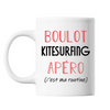 Mug Kitesurfing C'est ma Routine Blanc - Planetee