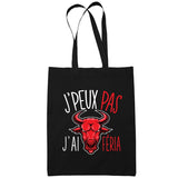 Sac Tote Bag Féria J'Peux Pas Je peux pas Noir - Planetee
