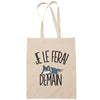 Sac Tote Bag loup je le ferai demain beige - Planetee