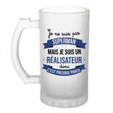 Chope de bière Je ne suis pas Superman, je suis Réalisateur - Planetee