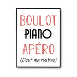 Affiche Piano C'est ma Routine - Planetee