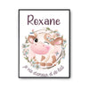 Affiche Roxane Amour et Biberon de Lait Vache - Planetee