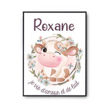 Affiche Roxane Amour et Biberon de Lait Vache - Planetee