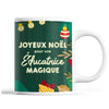 Tasse Noël Éducatrice femme Vert - Planetee