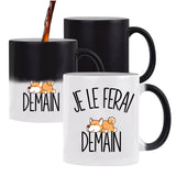 Mug Magique Shiba Inu Je le ferai demain - Planetee