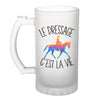 Chope de bière Dressage c'est la vie Chevaux - Planetee
