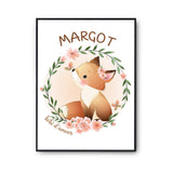 Affiche Margot Bébé d'amour Renard - Planetee