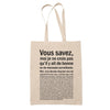 Tote Bag Surveillante Bonne ou Mauvaise Beige - Planetee