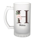 Chope de bière Héloïse Lettre Fleur - Planetee
