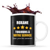 Mug Roxane à votre service pour des conneries - Planetee