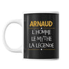 Mug Arnaud Prénom Mythe Légende - Planetee