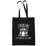 Sac Tote Bag Soulevé De Terre Haltérophilie Crossfit Je peux pas Noir - Planetee