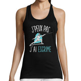Esport - Pro-Gamer - Gaming | Désolée Je peux pas | Débardeur Femme Collection Sport Humour pour toutes les Sportives Passionnés - Planetee
