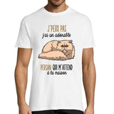 T-shirt Homme chat Persan m'attend - Planetee