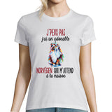 T-shirt Femme chat Norvégien m'attend - Planetee