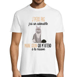 T-shirt Homme chat Maine Coon m'attend - Planetee