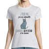 T-shirt Femme chat Chartreux m'attend - Planetee