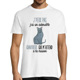 T-shirt Homme chat Chartreux m'attend - Planetee