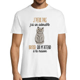 T-shirt Homme chat British m'attend - Planetee
